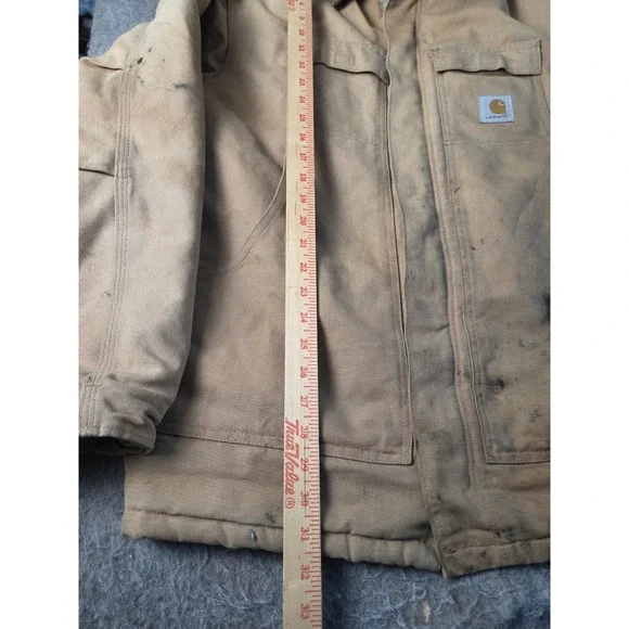 CARHARTT Men's Jacket 2XL Brown Arctic Barn UNION MADE USA VTG Distressed